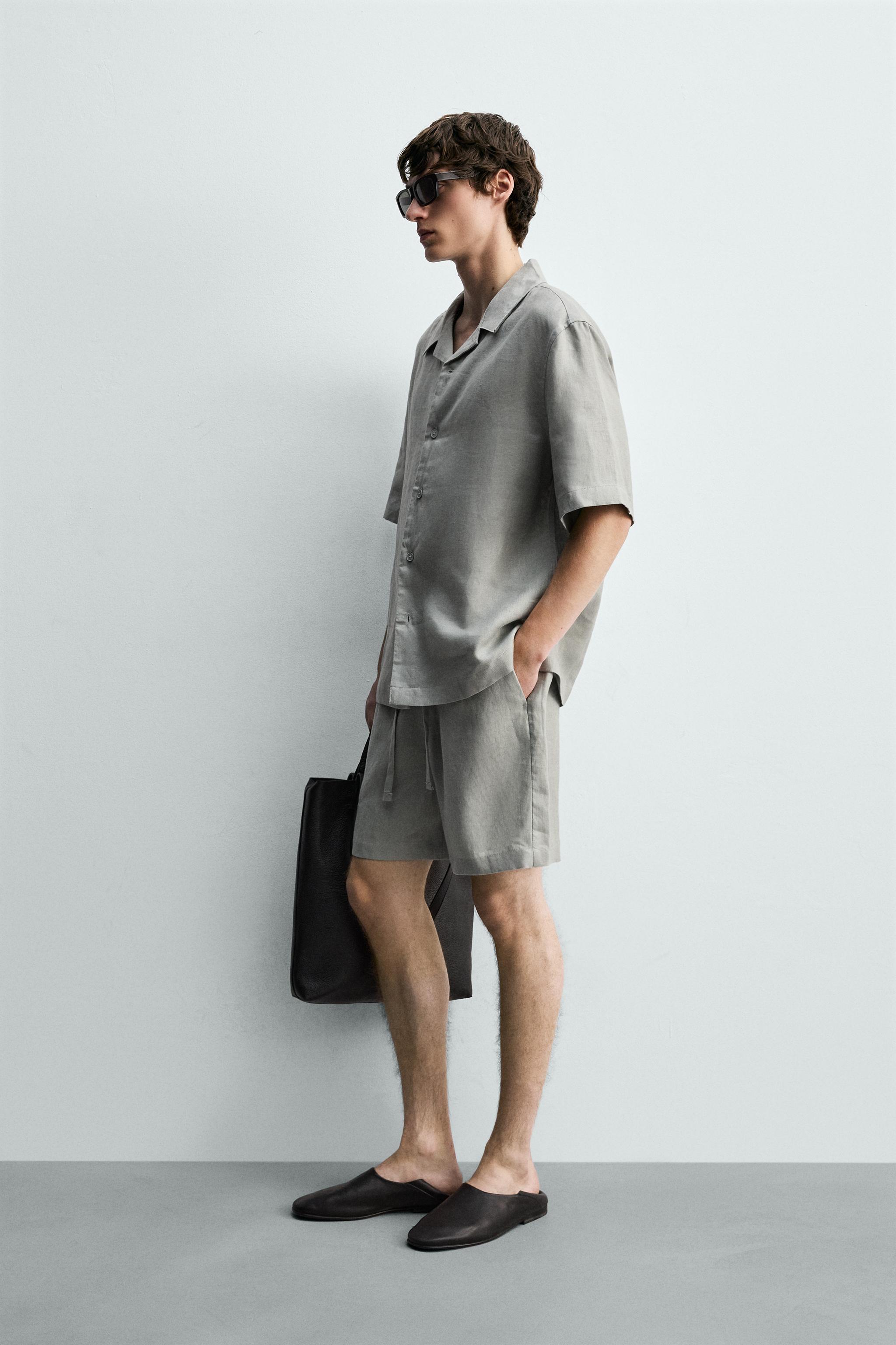SHORT RELAXED FIT 100 % LIN